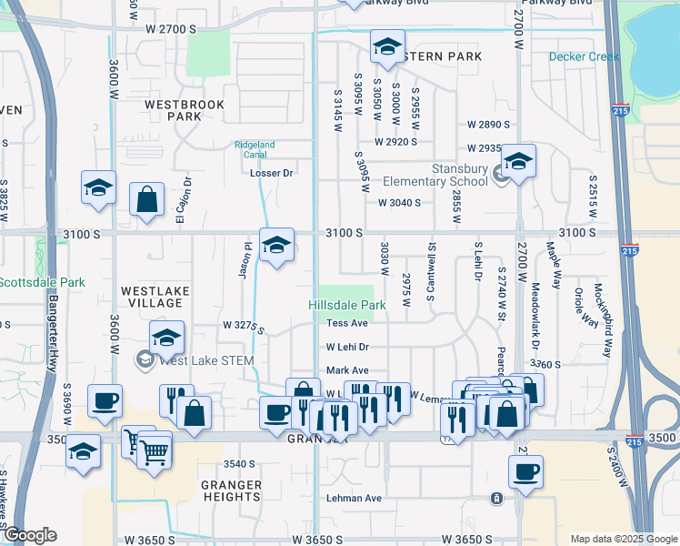 map of restaurants, bars, coffee shops, grocery stores, and more near in South Salt Lake