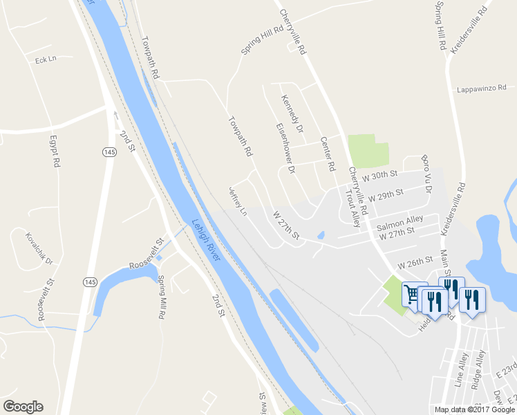 map of restaurants, bars, coffee shops, grocery stores, and more near 140 Frank Drive in Northampton