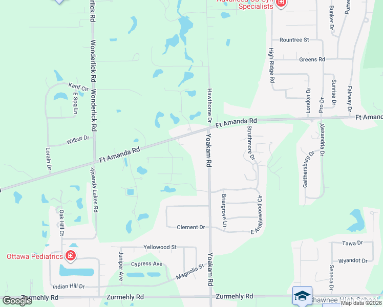 map of restaurants, bars, coffee shops, grocery stores, and more near 3100 Juliette Drive in Lima