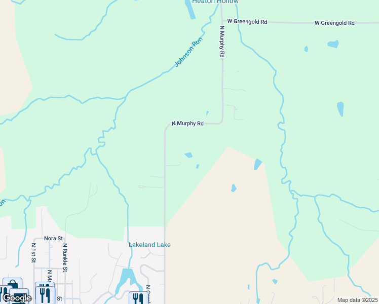 map of restaurants, bars, coffee shops, grocery stores, and more near 1022 North Murphy Road in Hanna City