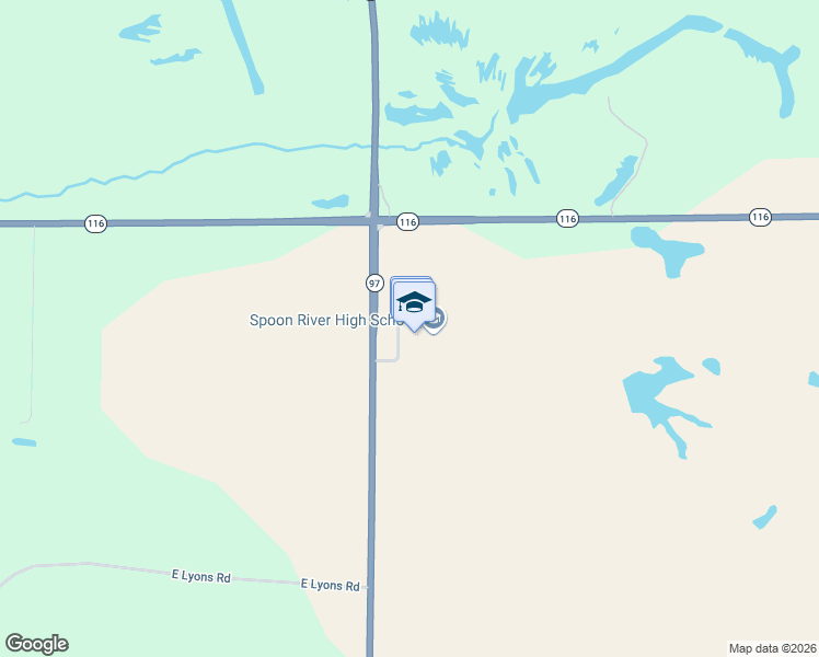 map of restaurants, bars, coffee shops, grocery stores, and more near 35343-35377 Highway 97 in London Mills