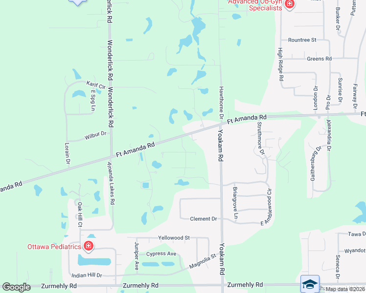 map of restaurants, bars, coffee shops, grocery stores, and more near 3140 James Drive in Lima