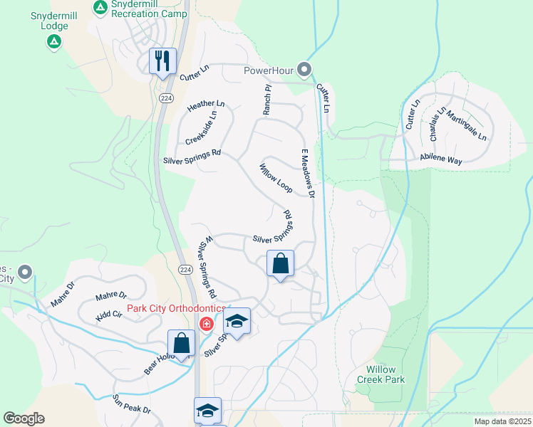 map of restaurants, bars, coffee shops, grocery stores, and more near 1504 Lake Front Court in Park City