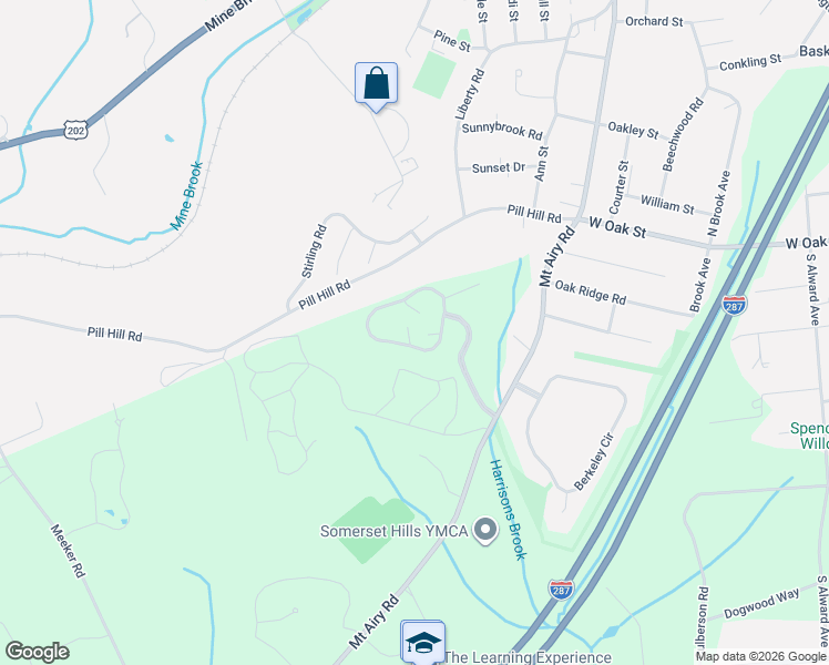 map of restaurants, bars, coffee shops, grocery stores, and more near 59 Countryside Drive in Basking Ridge
