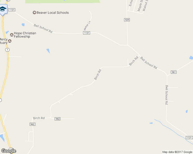 map of restaurants, bars, coffee shops, grocery stores, and more near 13640 Birch Road in East Liverpool