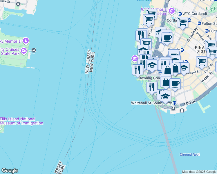 map of restaurants, bars, coffee shops, grocery stores, and more near Court Street in Brooklyn