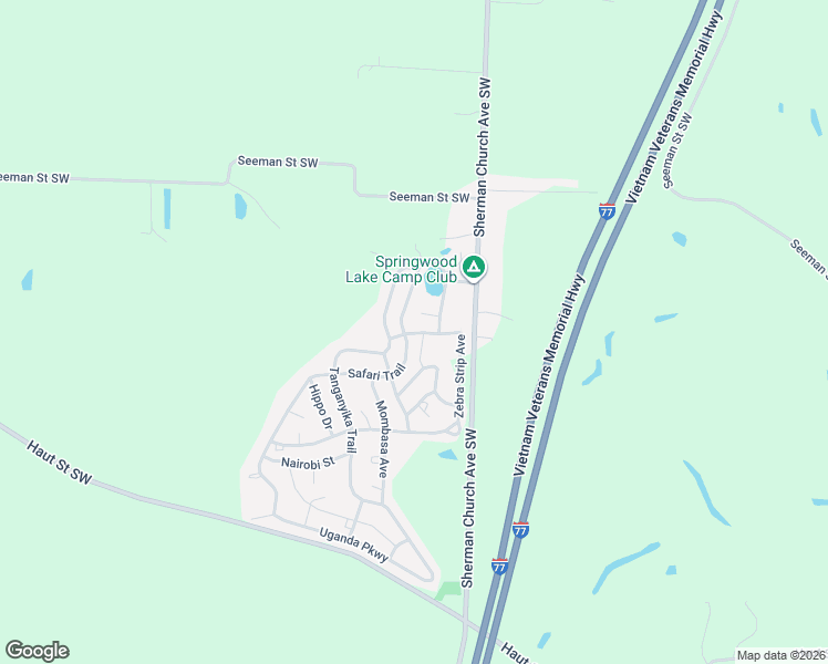 map of restaurants, bars, coffee shops, grocery stores, and more near Cheeta Court in East Sparta