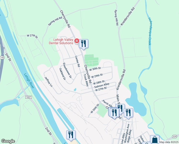 map of restaurants, bars, coffee shops, grocery stores, and more near 3118 Cherryville Road in Northampton