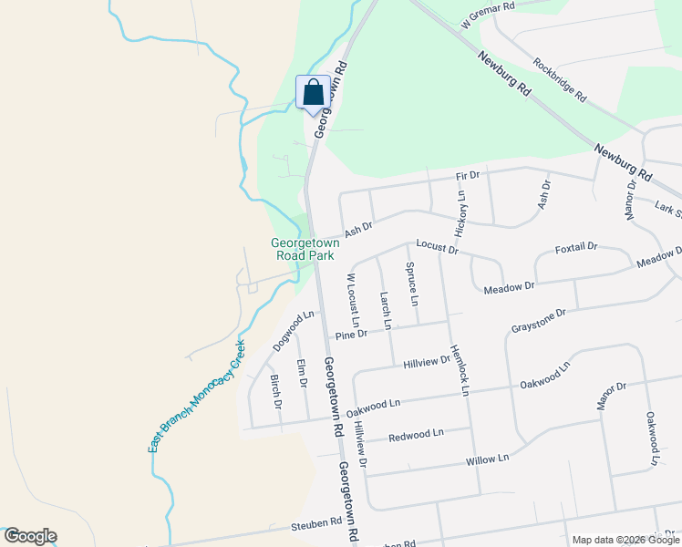 map of restaurants, bars, coffee shops, grocery stores, and more near 469 West Locust Lane in Nazareth