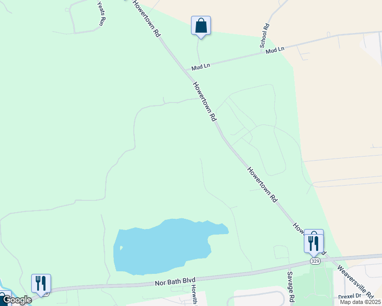 map of restaurants, bars, coffee shops, grocery stores, and more near 2800 Liberty Drive in Northampton