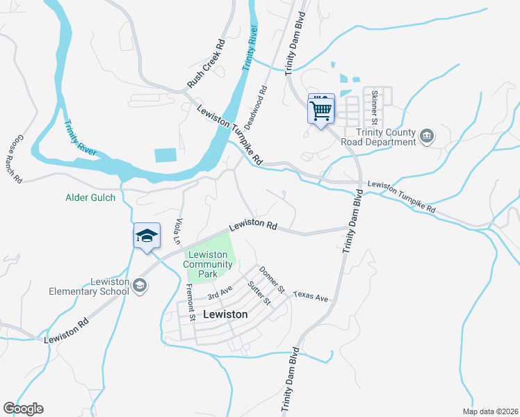 map of restaurants, bars, coffee shops, grocery stores, and more near 261 Lewiston School House Road in Lewiston