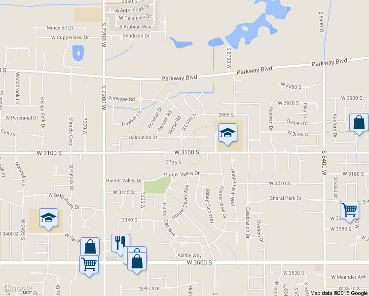 map of restaurants, bars, coffee shops, grocery stores, and more near 6906 West 3100 South in West Valley City