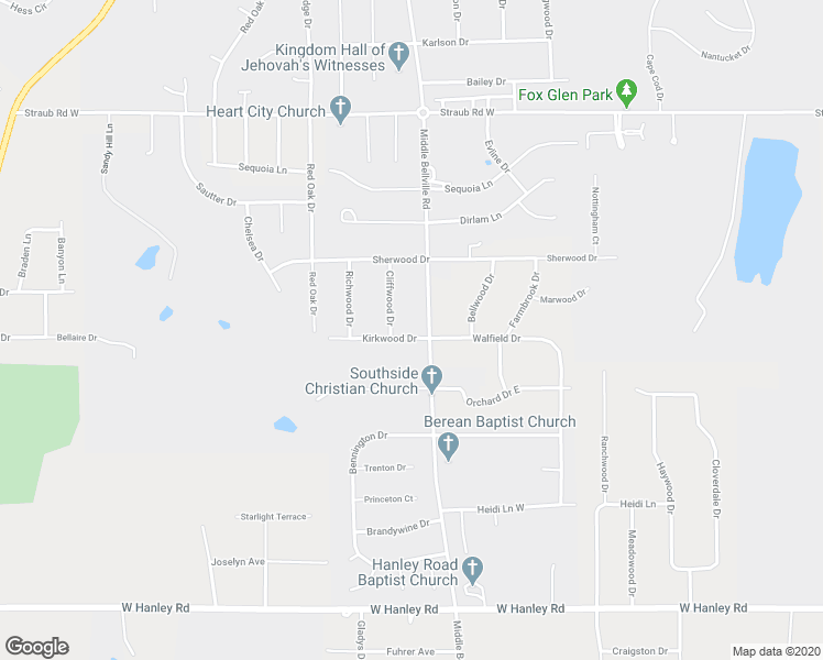 map of restaurants, bars, coffee shops, grocery stores, and more near 580 Kirkwood Drive in Mansfield