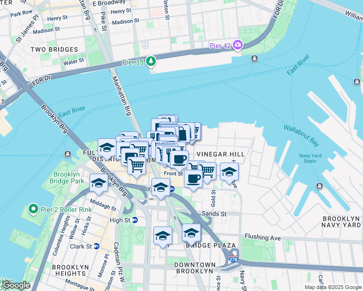 map of restaurants, bars, coffee shops, grocery stores, and more near 6062 John Street in Brooklyn