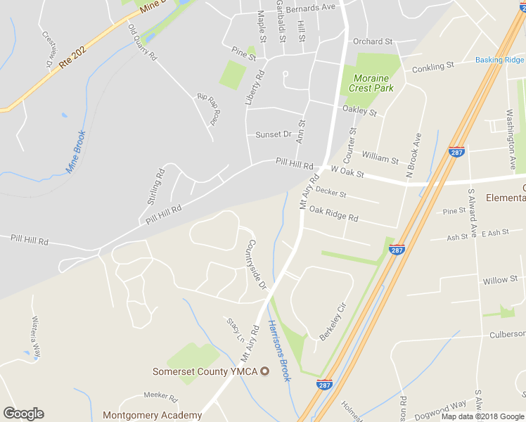 map of restaurants, bars, coffee shops, grocery stores, and more near 135 Countryside Drive in Bernards