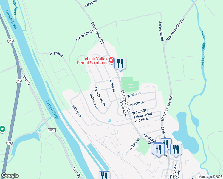 map of restaurants, bars, coffee shops, grocery stores, and more near 3074 Center Road in Northampton