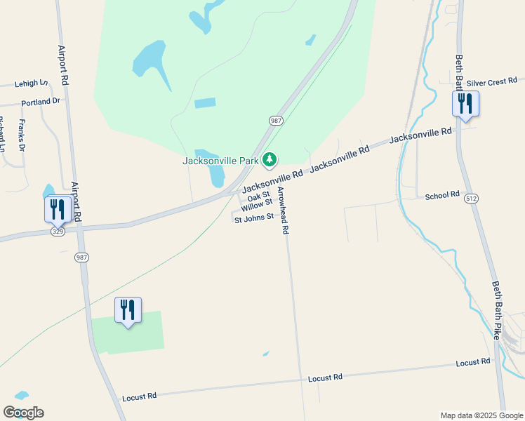 map of restaurants, bars, coffee shops, grocery stores, and more near 6362 Willow Street in Bath