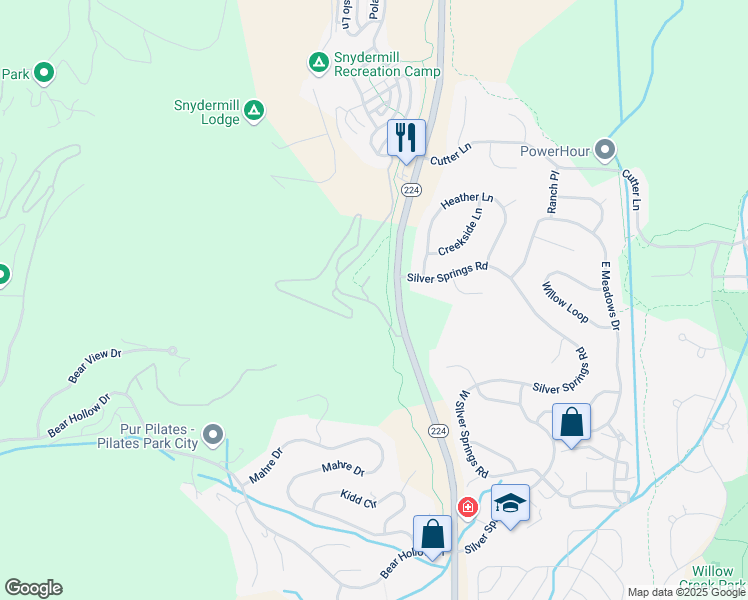 map of restaurants, bars, coffee shops, grocery stores, and more near 5135 Cove Canyon Drive in Park City