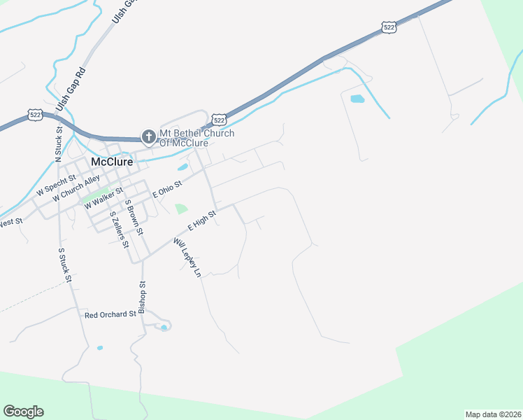 map of restaurants, bars, coffee shops, grocery stores, and more near Chule Trail in Beaver Springs