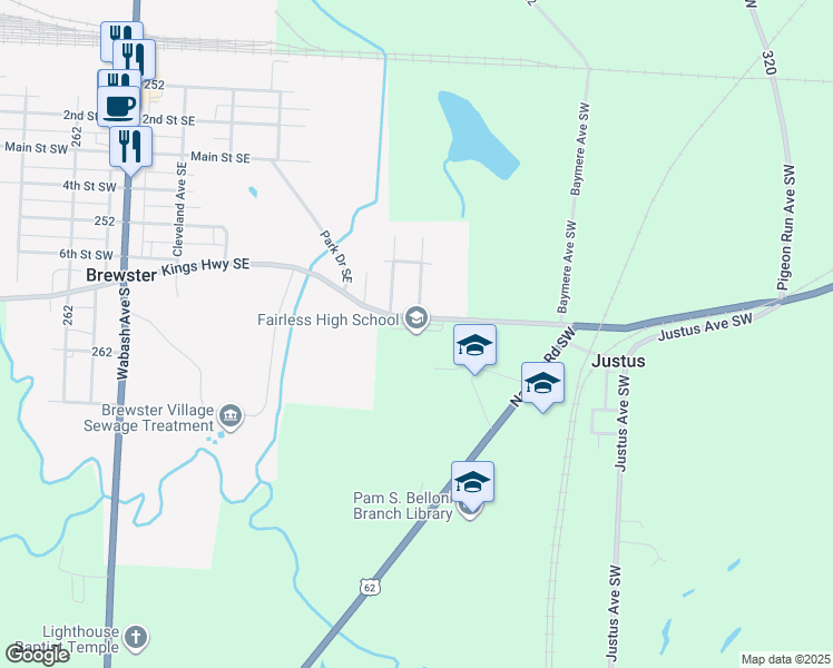 map of restaurants, bars, coffee shops, grocery stores, and more near 11885 Navarre Road Southwest in Navarre