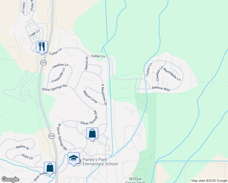map of restaurants, bars, coffee shops, grocery stores, and more near 1213 Angus Court in Park City