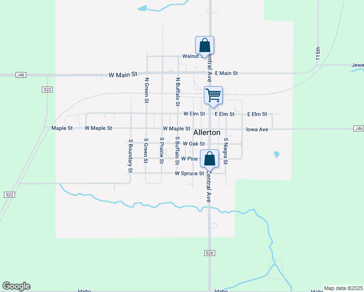 map of restaurants, bars, coffee shops, grocery stores, and more near 250 West Oak Street in Allerton