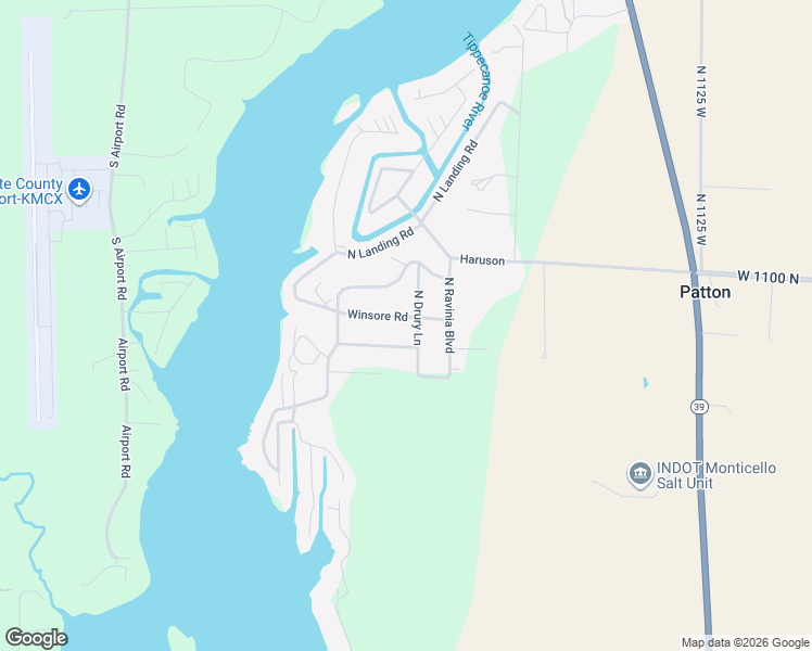 map of restaurants, bars, coffee shops, grocery stores, and more near 11800-11998 West Woodbine Road in Monticello
