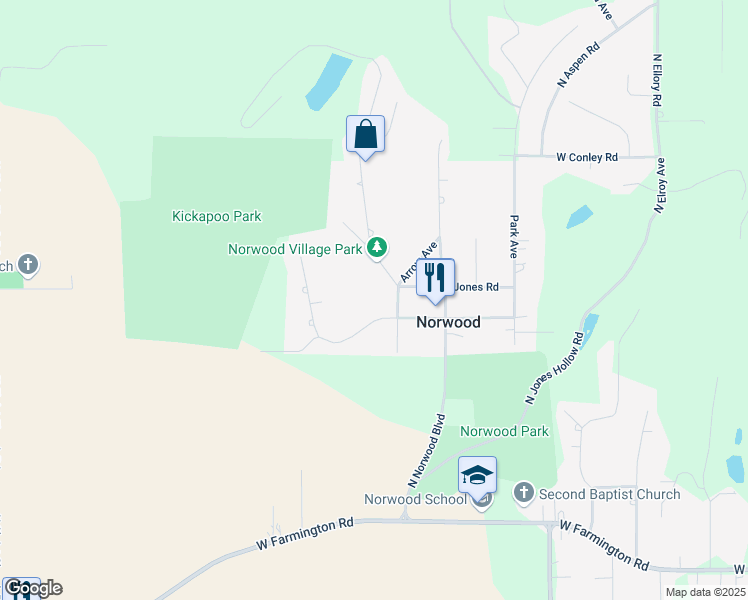 map of restaurants, bars, coffee shops, grocery stores, and more near 1609 North Boyd Avenue in Peoria