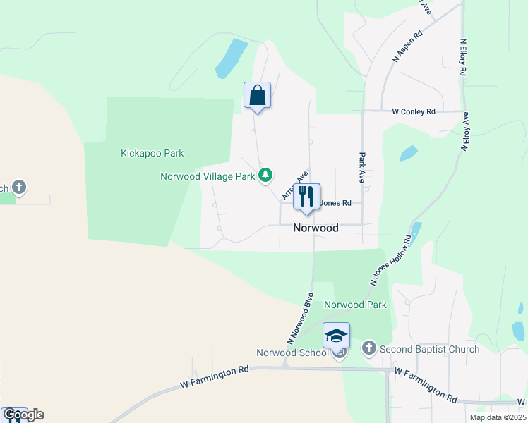 map of restaurants, bars, coffee shops, grocery stores, and more near 1609 North Boyd Avenue in Peoria