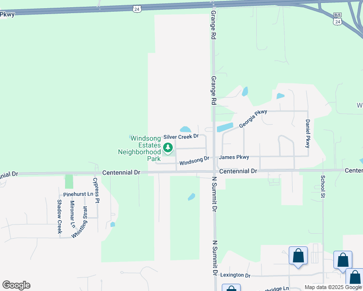 map of restaurants, bars, coffee shops, grocery stores, and more near 110 Shannon Hills Drive in Washington