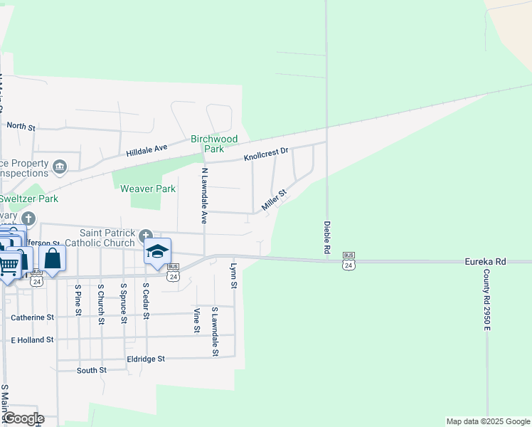 map of restaurants, bars, coffee shops, grocery stores, and more near 1109 Miller Street in Washington