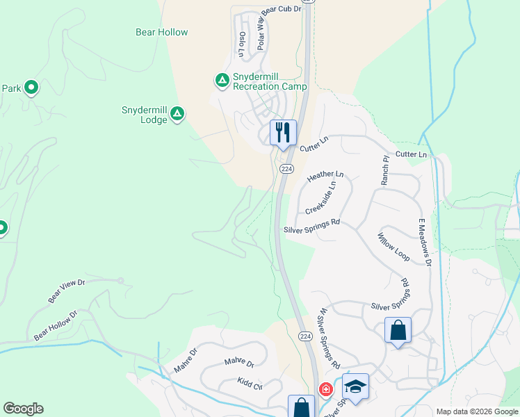 map of restaurants, bars, coffee shops, grocery stores, and more near 5251 Cove Canyon Drive in Park City
