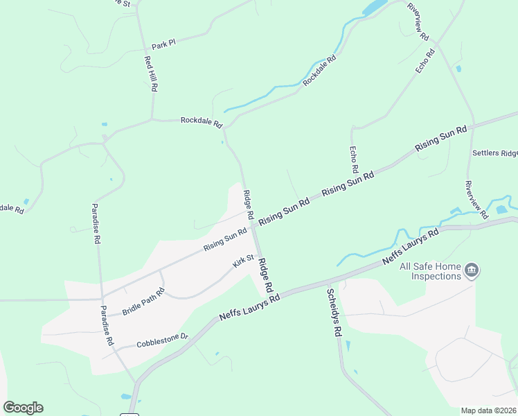 map of restaurants, bars, coffee shops, grocery stores, and more near 5521 Ridge Road in Slatington