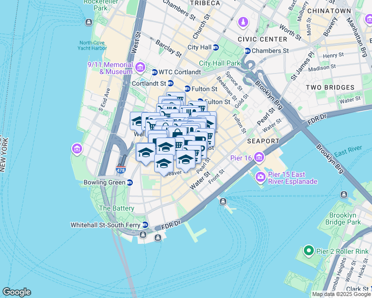 map of restaurants, bars, coffee shops, grocery stores, and more near in New York