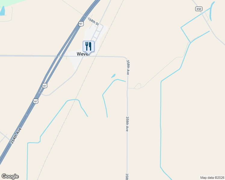 map of restaurants, bars, coffee shops, grocery stores, and more near in Wever