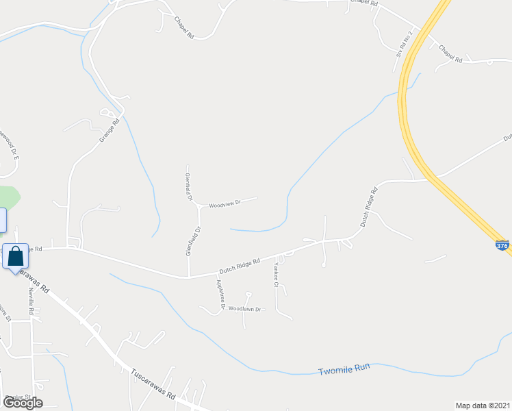 map of restaurants, bars, coffee shops, grocery stores, and more near 214 Woodview Drive in Beaver