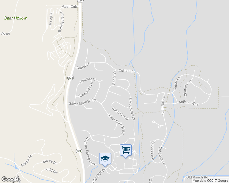 map of restaurants, bars, coffee shops, grocery stores, and more near 1528 Fletcher Court in Park City