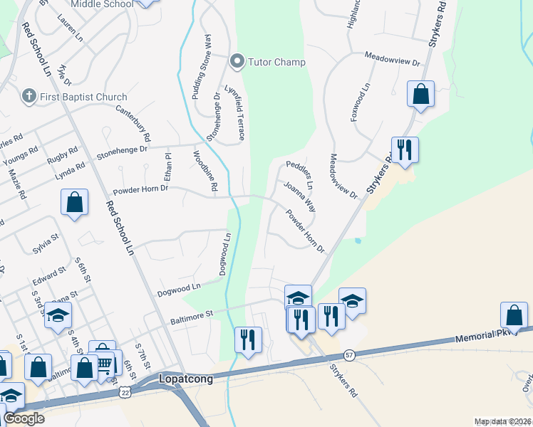 map of restaurants, bars, coffee shops, grocery stores, and more near 14 Harwich Road in Phillipsburg