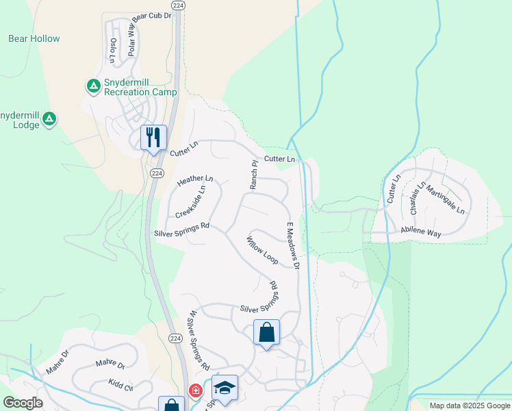 map of restaurants, bars, coffee shops, grocery stores, and more near 1528 Fletcher Court in Park City