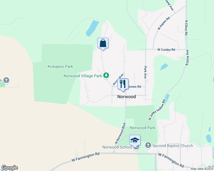 map of restaurants, bars, coffee shops, grocery stores, and more near 1609 North Boyd Avenue in Peoria