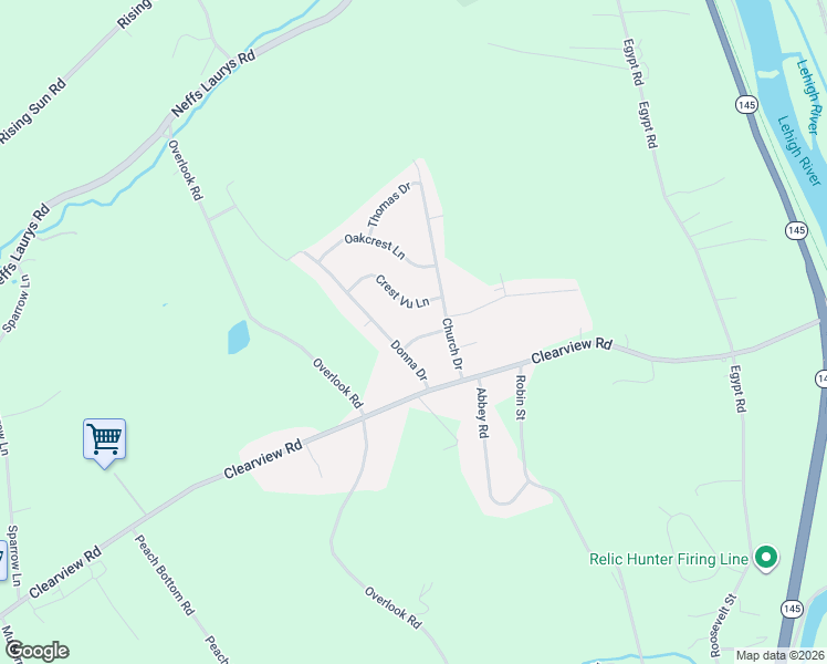 map of restaurants, bars, coffee shops, grocery stores, and more near 1409 Michael Lane in Coplay