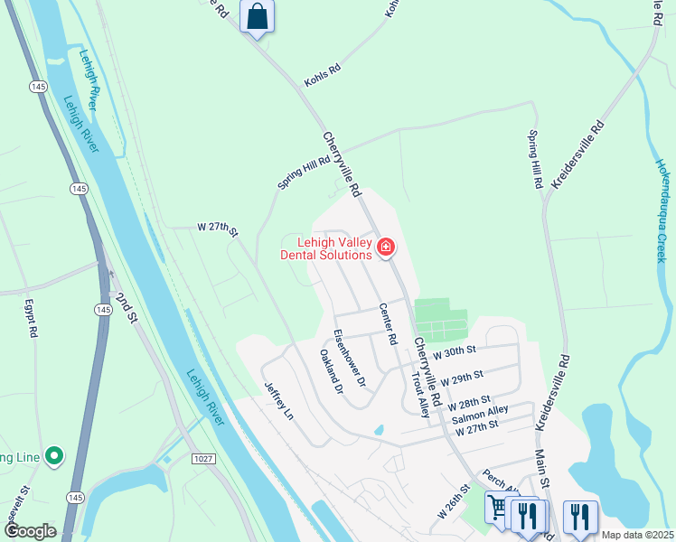 map of restaurants, bars, coffee shops, grocery stores, and more near 3256 Kennedy Drive in Northampton
