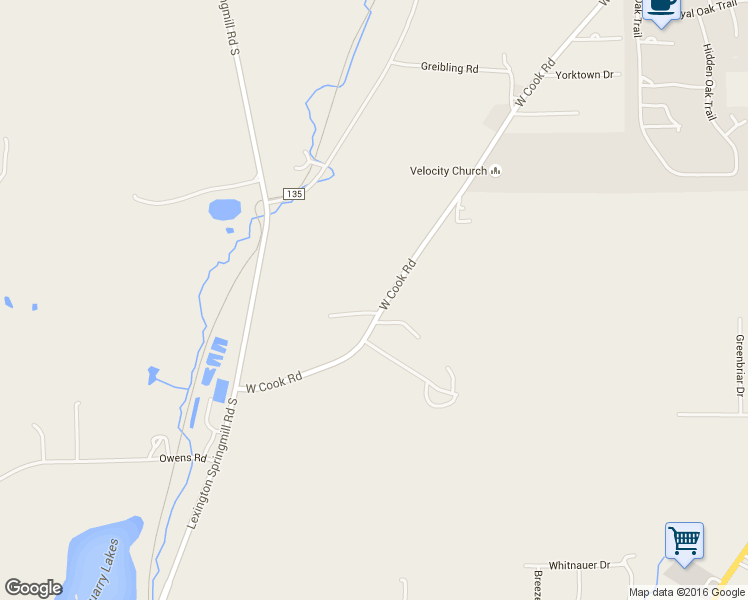 map of restaurants, bars, coffee shops, grocery stores, and more near 2058 West Cook Road in Mansfield