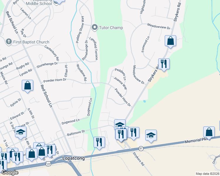 map of restaurants, bars, coffee shops, grocery stores, and more near 14 Harwich Road in Phillipsburg