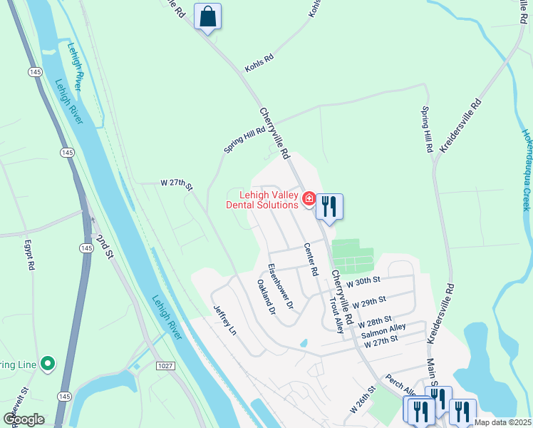 map of restaurants, bars, coffee shops, grocery stores, and more near 3266 Kennedy Dr in Northampton