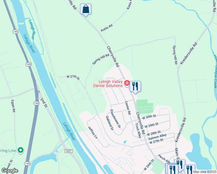 map of restaurants, bars, coffee shops, grocery stores, and more near 3276 Kennedy Drive in Northampton