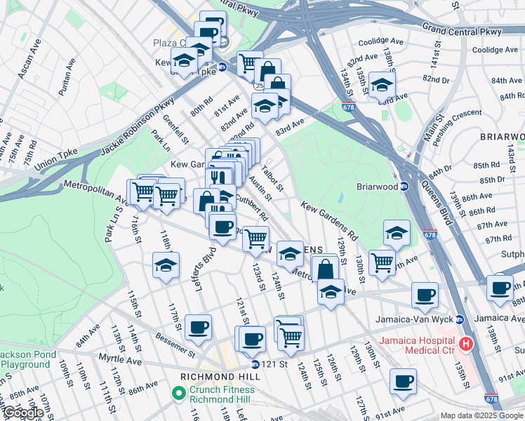 118 60 Metropolitan Avenue New York Ny Walk Score Map Of Restaurants Bars Coffee S Grocery Ore Near 118