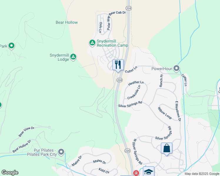 map of restaurants, bars, coffee shops, grocery stores, and more near 5251 Cove Canyon Drive in Park City
