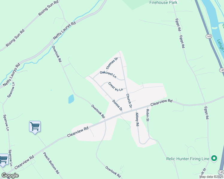 map of restaurants, bars, coffee shops, grocery stores, and more near 1408 Oakcrest Lane in Coplay