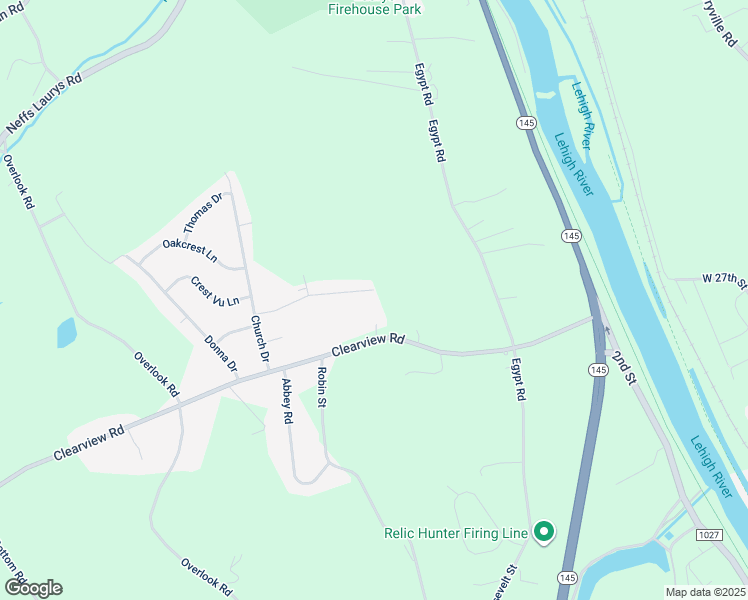 map of restaurants, bars, coffee shops, grocery stores, and more near 1255 Hannah Lane in Coplay